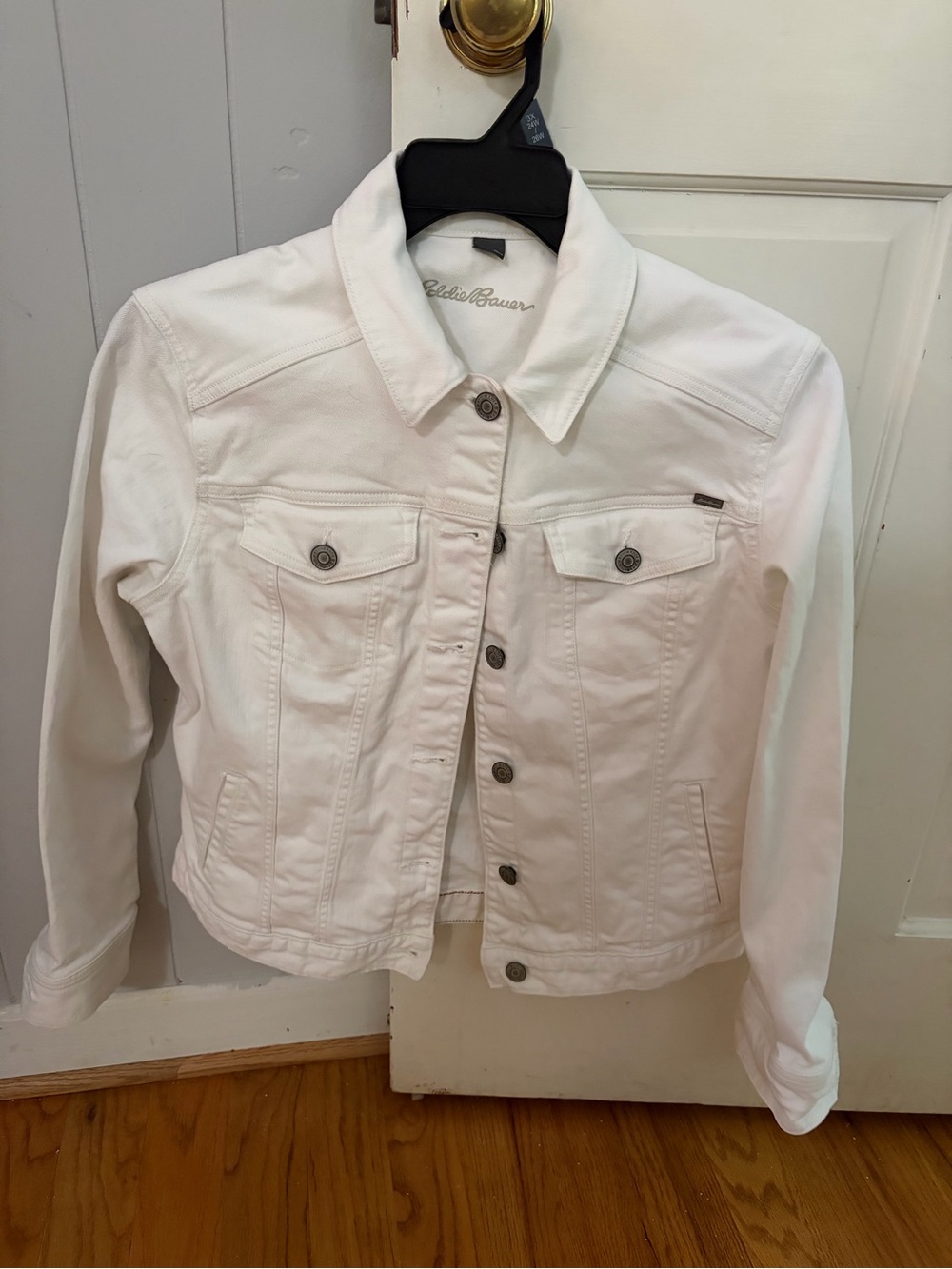 Eddie Bauer White Denim Jean Jacket